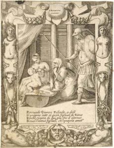 Pallade persuade Giunone ad allattare Ercole (dalla serie: Amori sdegni e gelosie di Giunone)